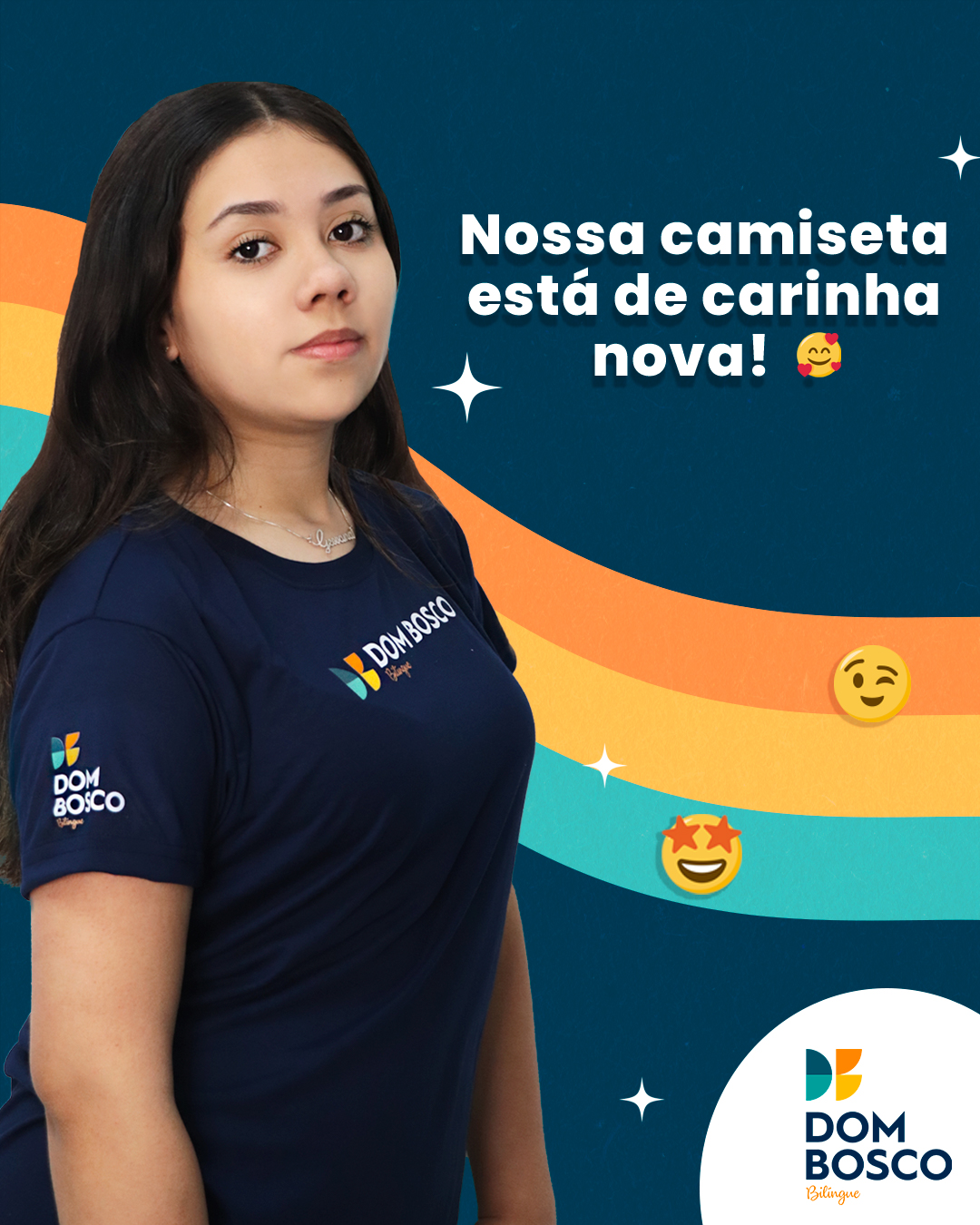 Nossa camiseta está de carinha nova! 💙
